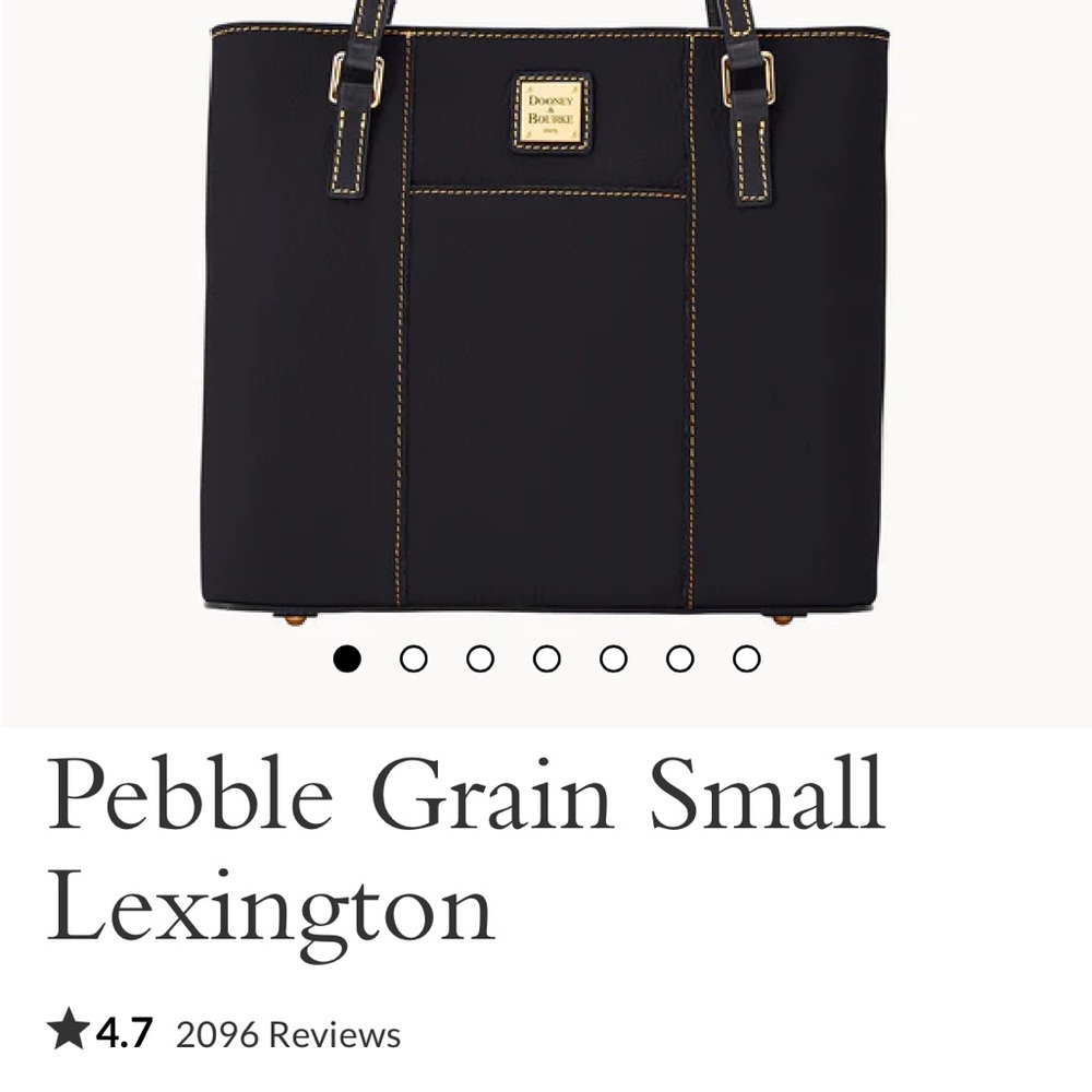 Dooney & Bourke Black Tote with Contrast Stitching - Picture 4 of 4
